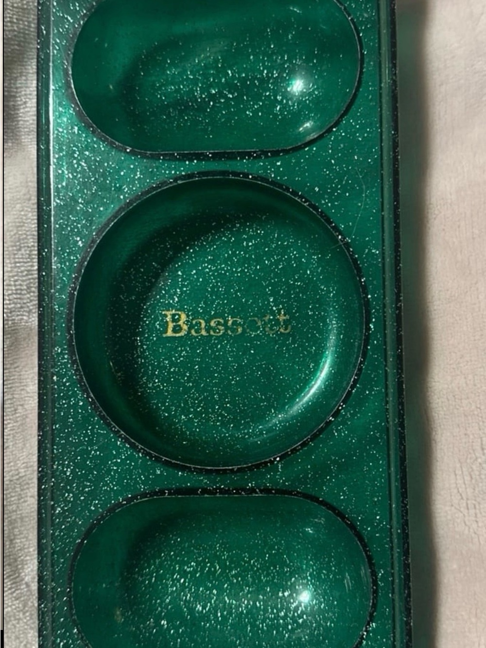 Vintage Green Glitter Tray by Bassett